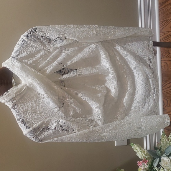 Nwt Elie Tahari large lace top streachy - Picture 3 of 13